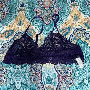 Purple SHEIN bra size large and lace